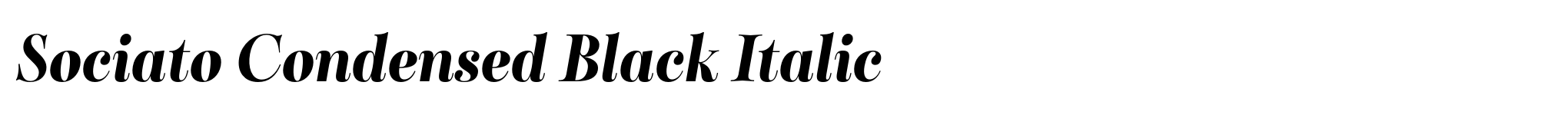 Sociato Condensed Black Italic image